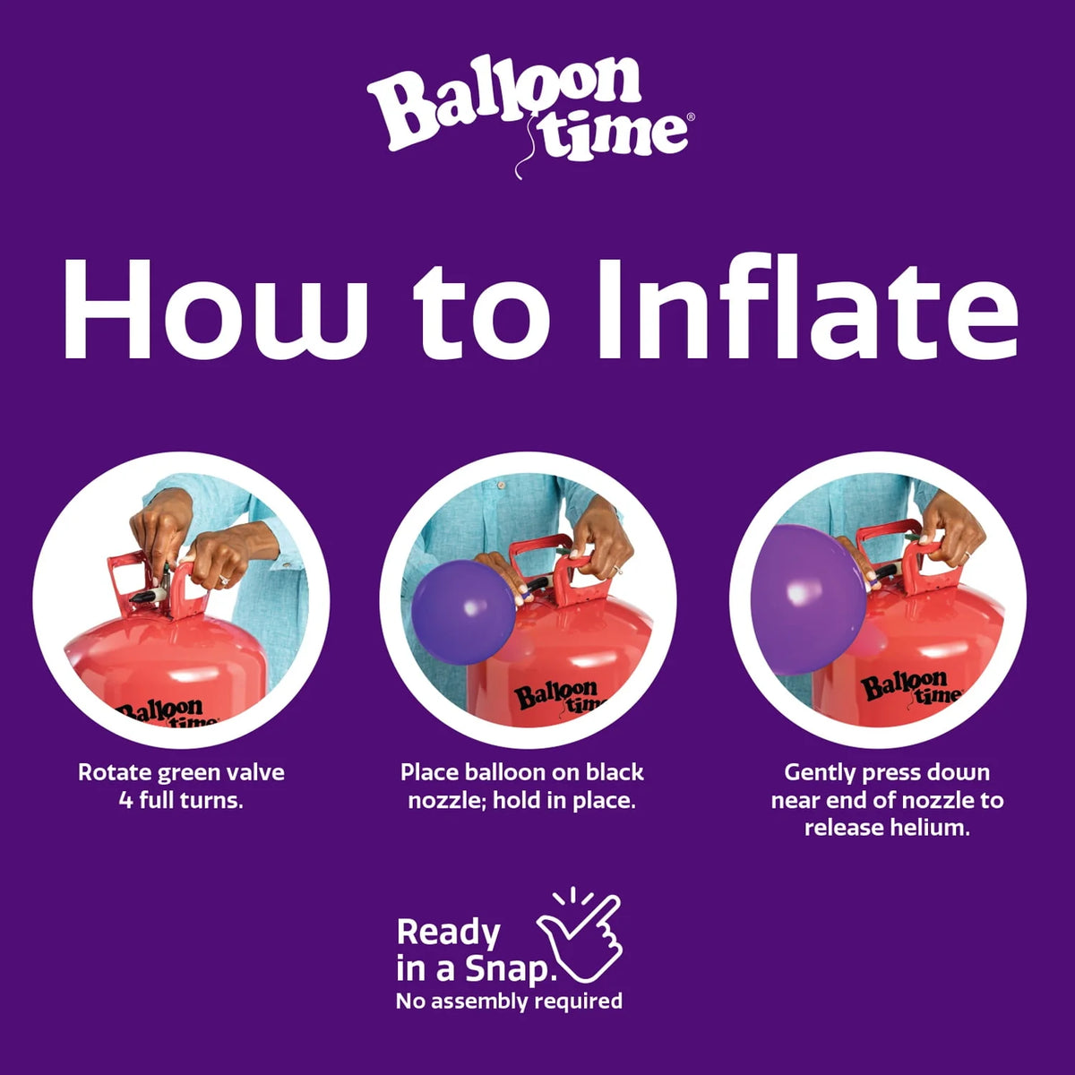 12in Jumbo Helium Tank Kit with Latex Balloons M203