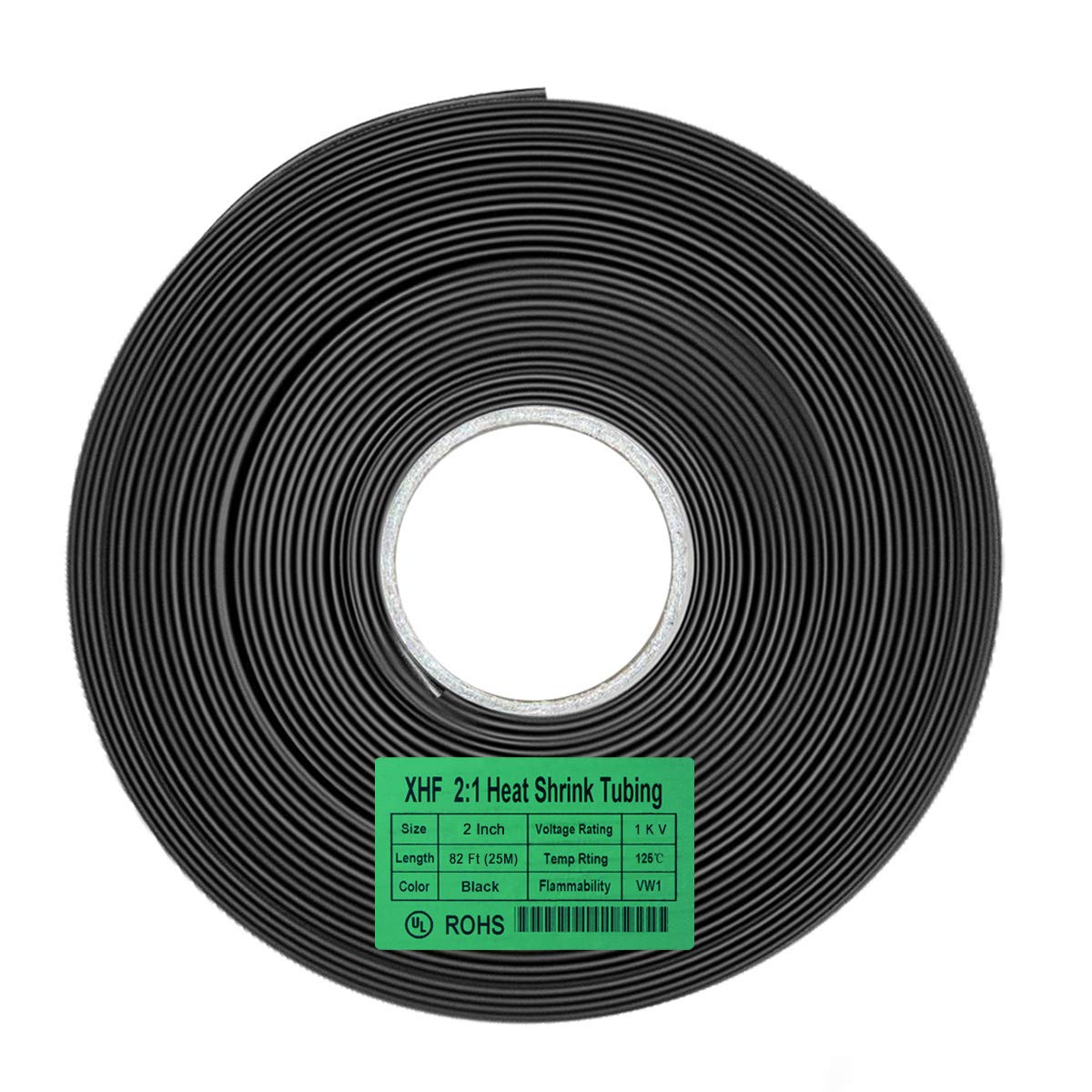 2:1 Heat Shrink Tubing Roll Black Pack of 2 T217