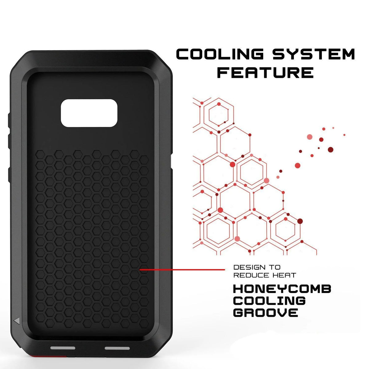 Aluminum Metal Samsung Galaxy S8 Plus Case (Black) Heavy Duty Shockproof Scratch Resistant Protection J100966
