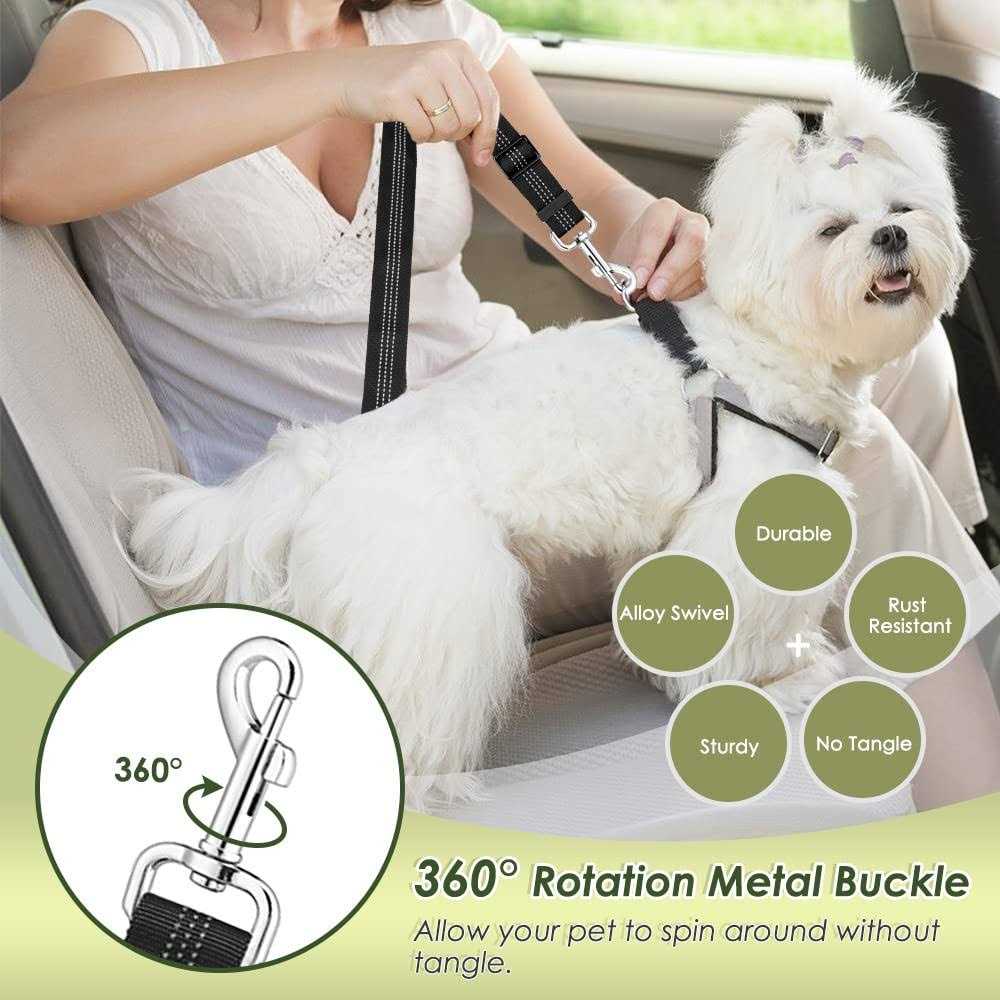 Dog Car Harness Seat Belt Set Adjustable Mesh Breathable G63126
