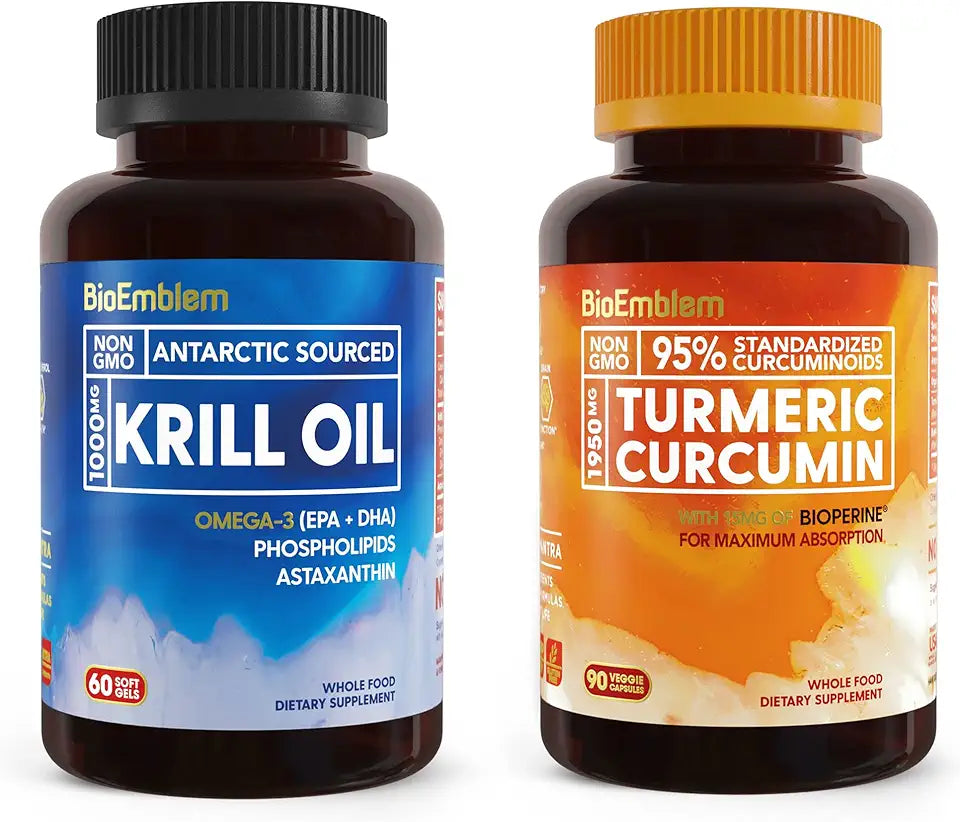 Krill Oil Turmeric Curcumin Supplement with BioPerine Z853213