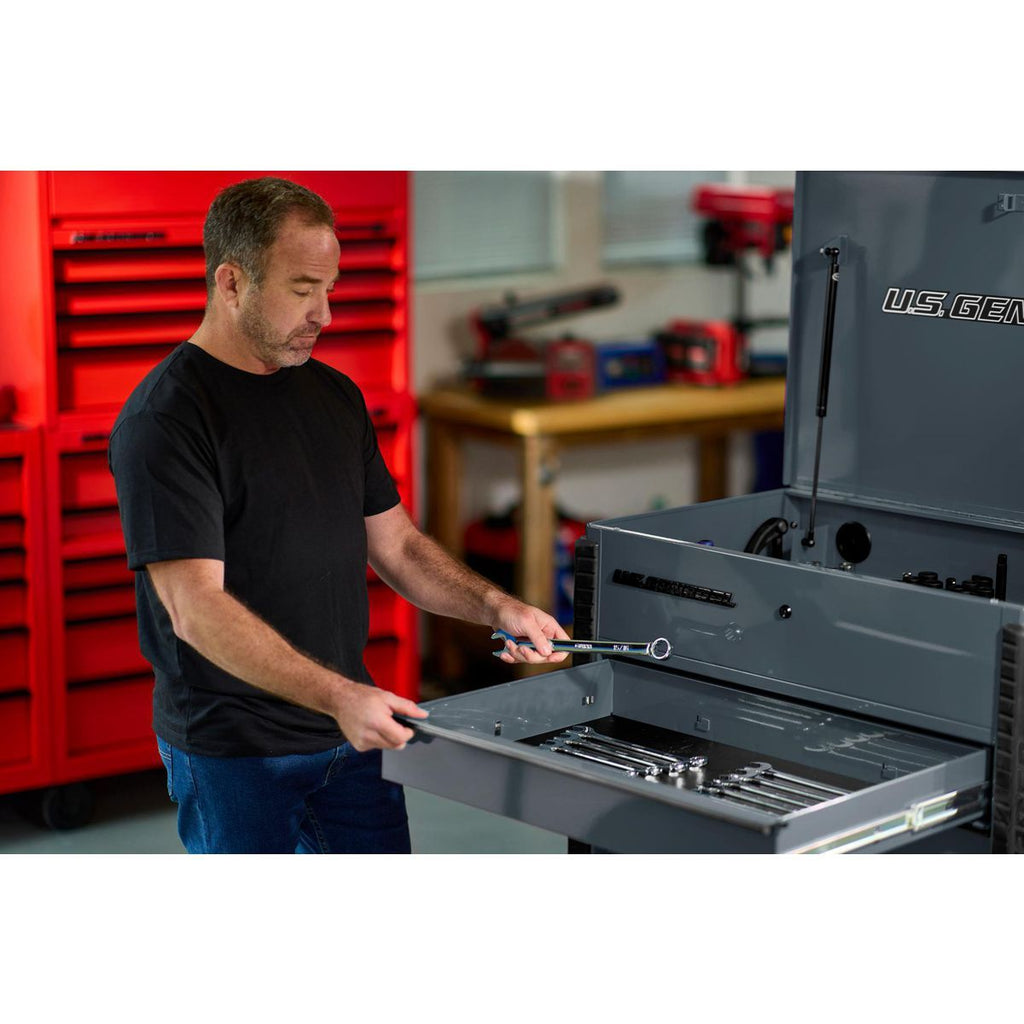 34 in. x 23 in. 6-Drawer Slate Gray Service Cart N847
