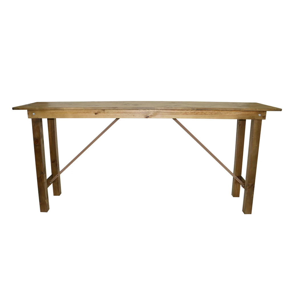 Pine Wood Farm Bar Height Folding Table I635