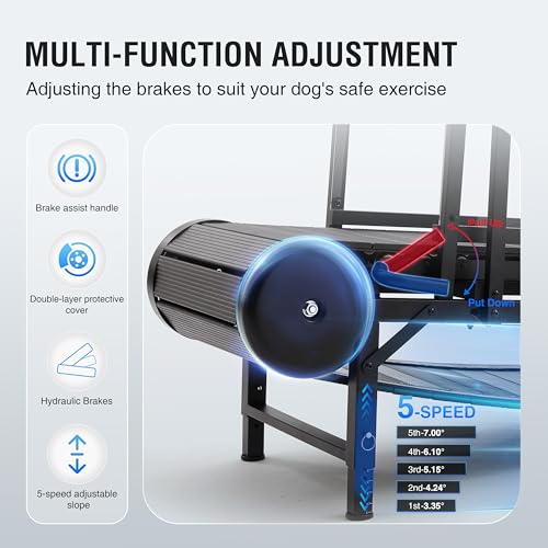 Adjustable Ramp Canine Running Slatmill Machine with Pedometer C174