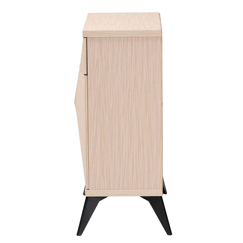 Light Brown and Black Wood 2-Door Sideboard Buffet O431712