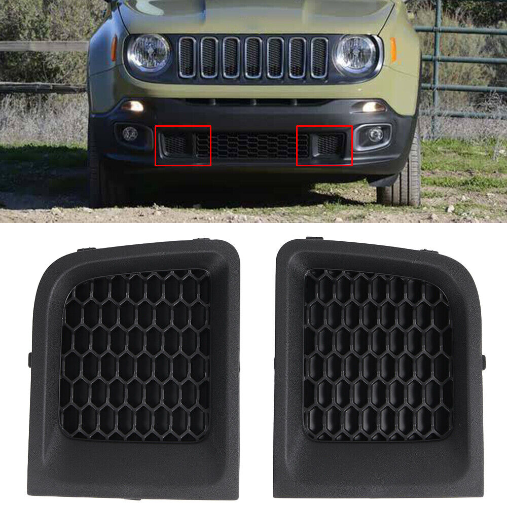 Front Lower Bumper Grille Bezel L+R For 2015-2017 Jeep Renegade Y27871
