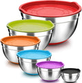 Stainless Steel Mixing Bowls with Lids, Set of 6 W83834