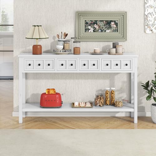 Sideboard Console Table with 2 Drawers and Bottom Shelf N5608