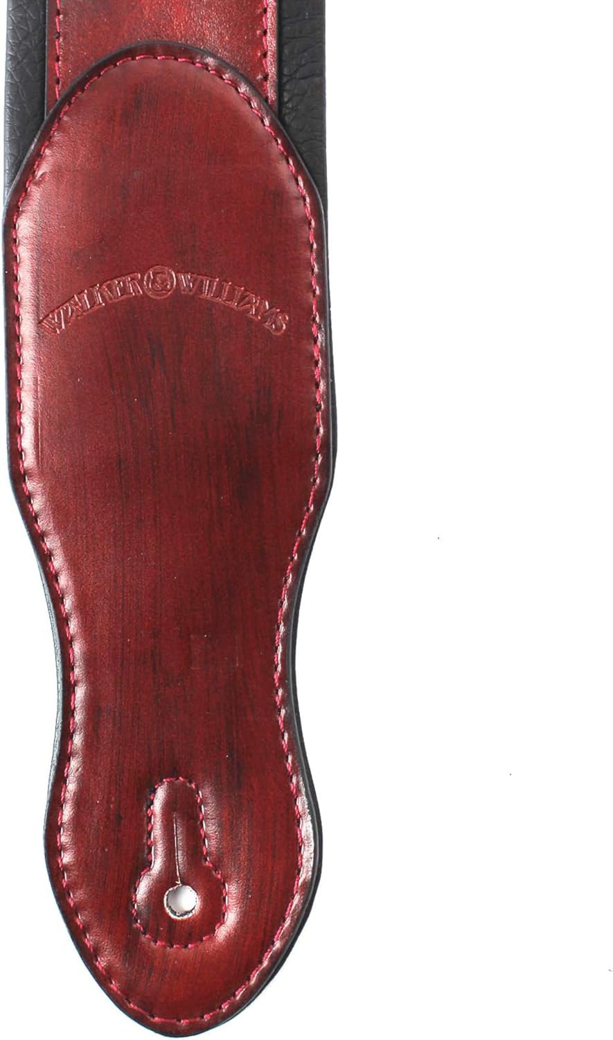 Mahogany Brown Full Grain Leather Guitar Strap Y366