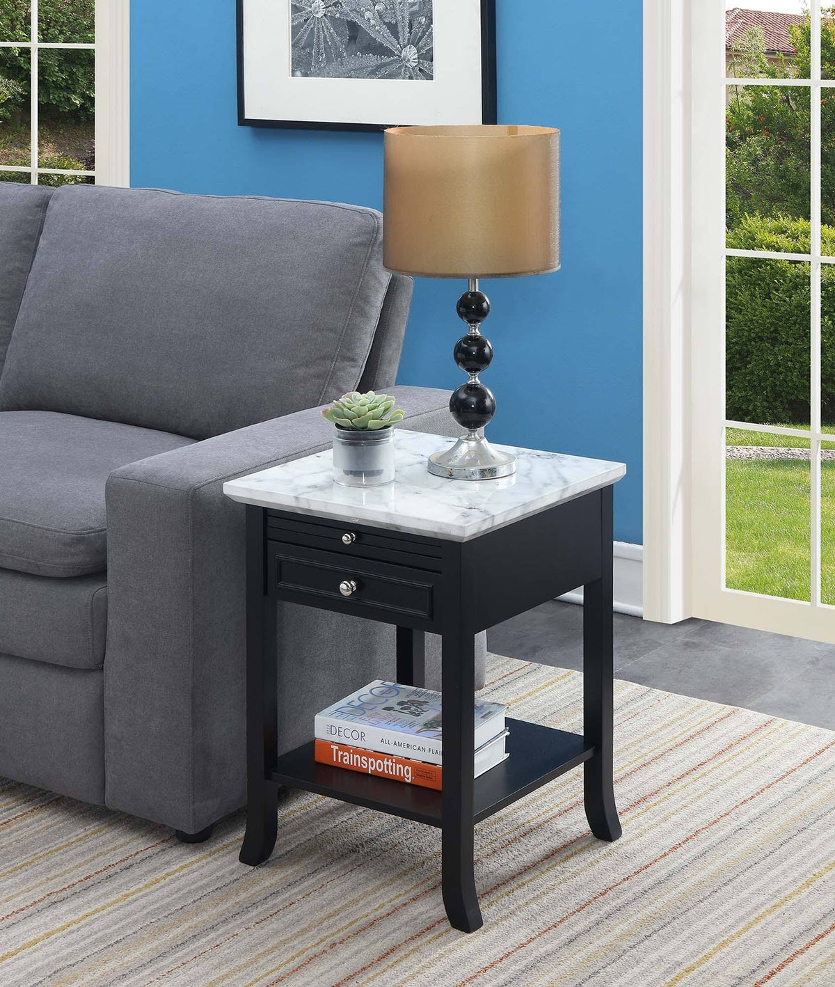 White End Table with Drawer G39865
