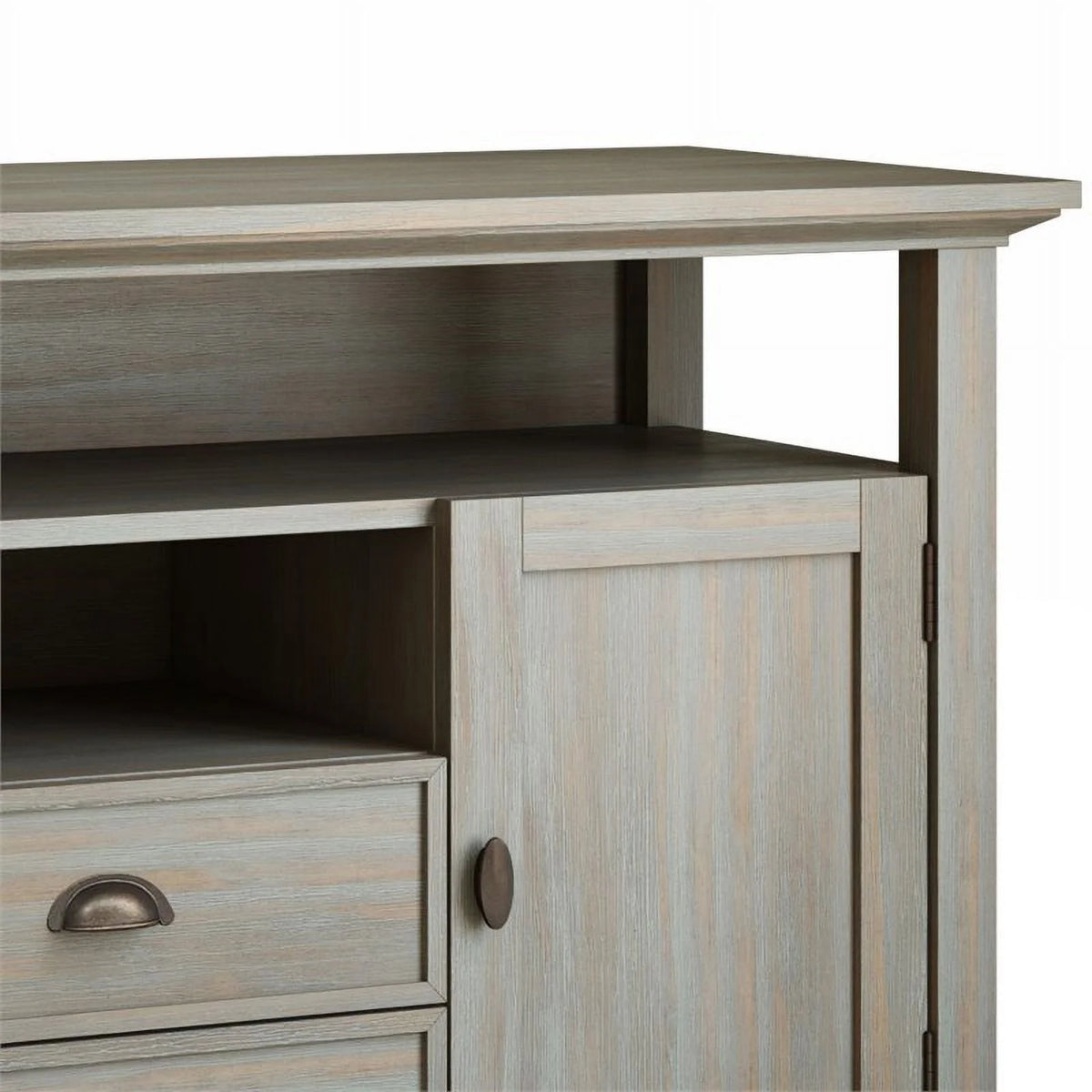 54" Gray Wood TV Media Stand E5001