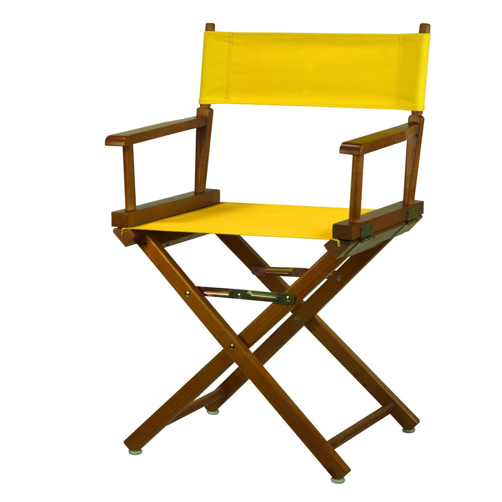 Honey Oak Frame Gold Canvas Director's Chair X14003