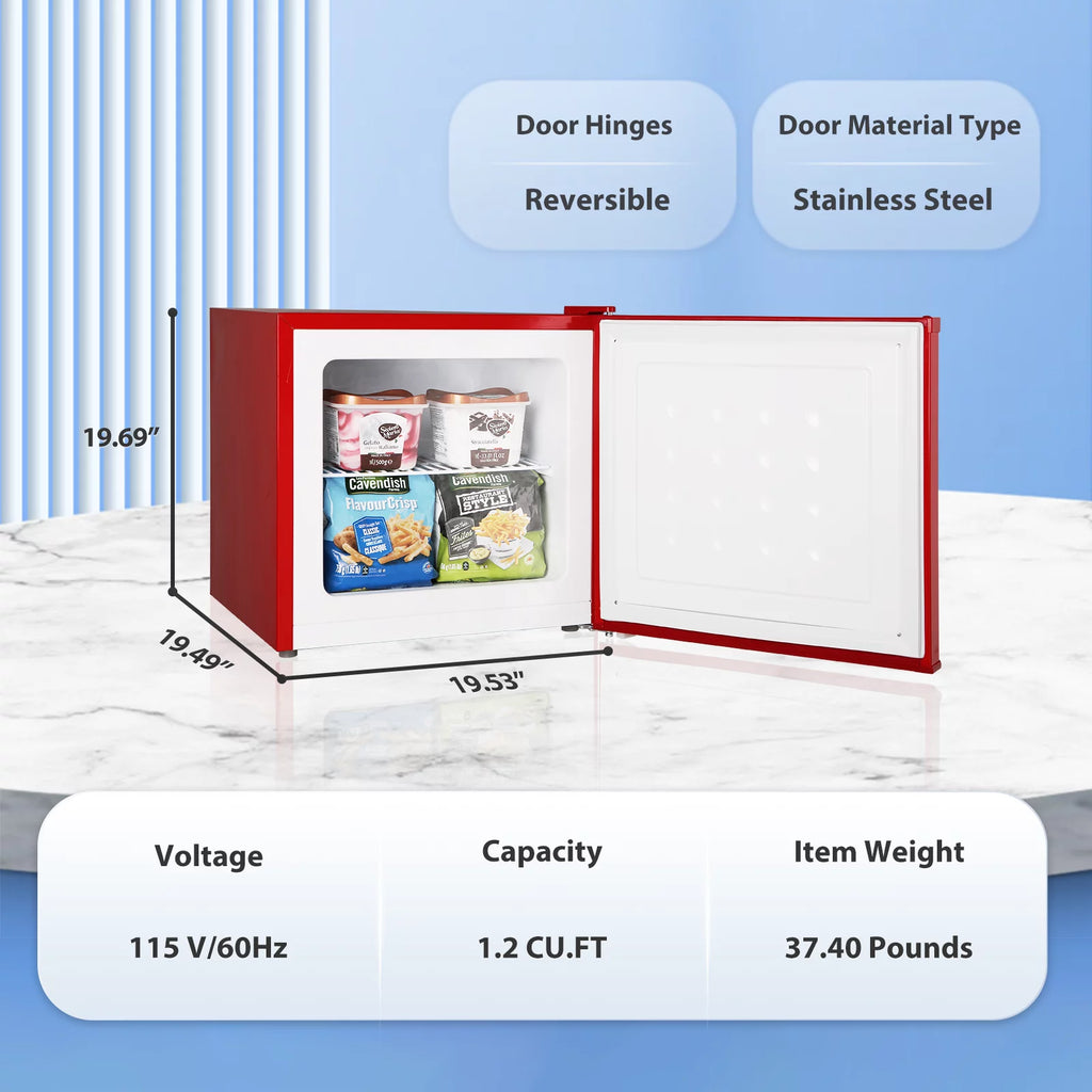 Mini Upright Freezer 1.2Cu.ft Red Y114507