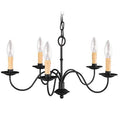 Black Tone Finish 12 inch 5 Light Chandelier K1629