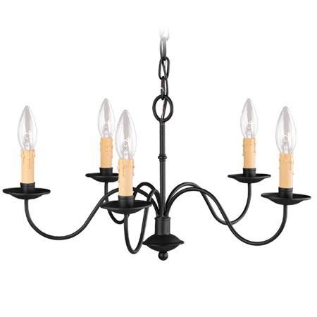 Black Tone Finish 12 inch 5 Light Chandelier K1629
