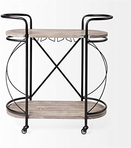 Black Two Tier Bar Cart Z585117