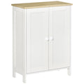 White Storage Cabinet with 2 Adjustable Shelves D514
