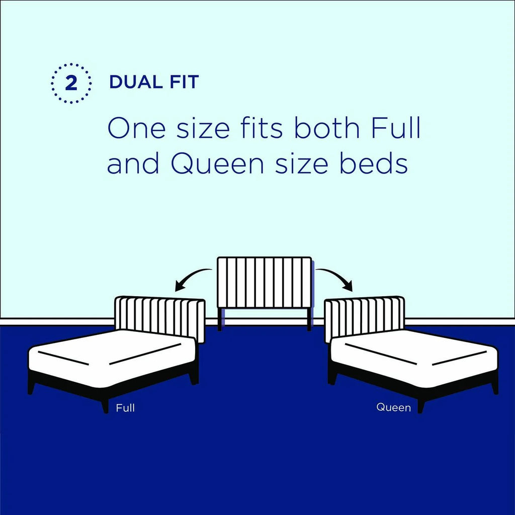 White Channel Tufted Performance Velvet Full/Queen Headboard J19287