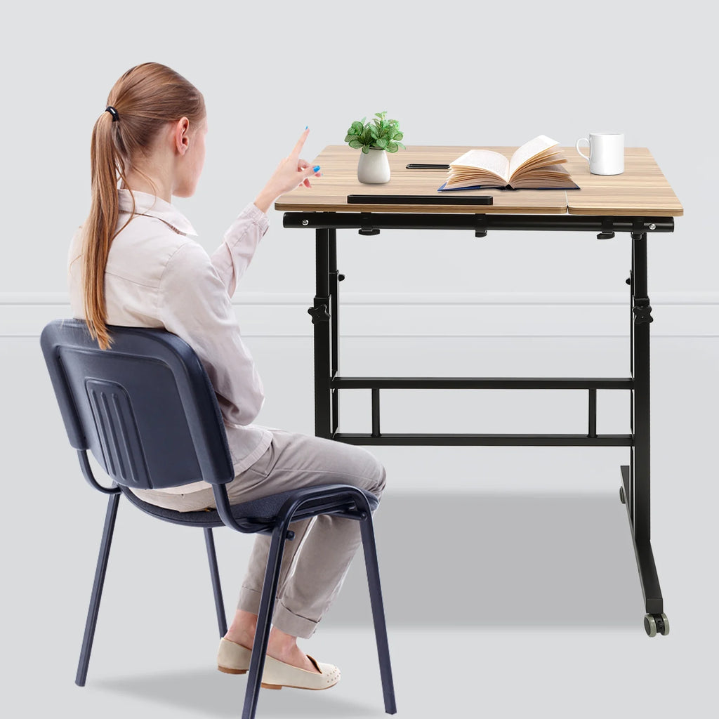 Mobile Stand Up Desk with Wheels W568