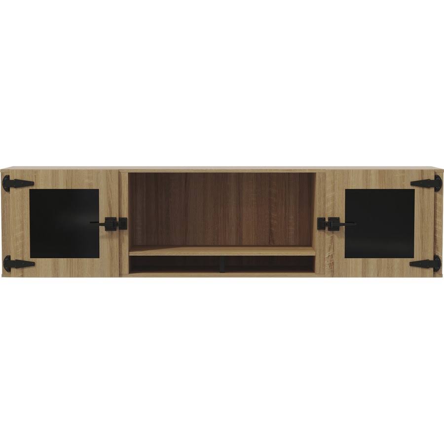 Smoked Glass Doors Wall Hutch O4320