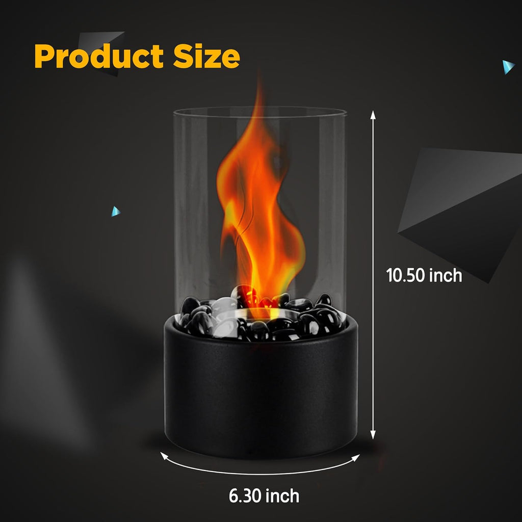 Black and White Stone Design Tabletop Fire Pit R164561