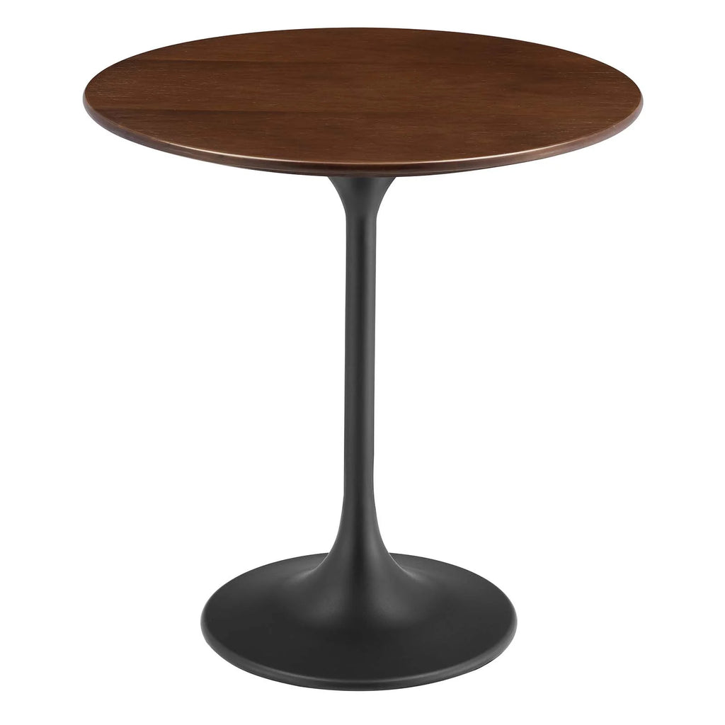Round Wood Grain Side Table in Black Walnut P36142