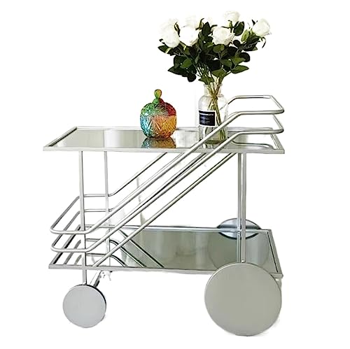 Iron Dining Cart with Glass Shelf B886566