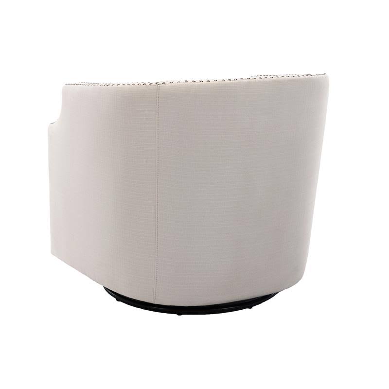 Linen Swivel Barrel Chair W81490