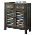 Oak Brown Teal Console Table A342771