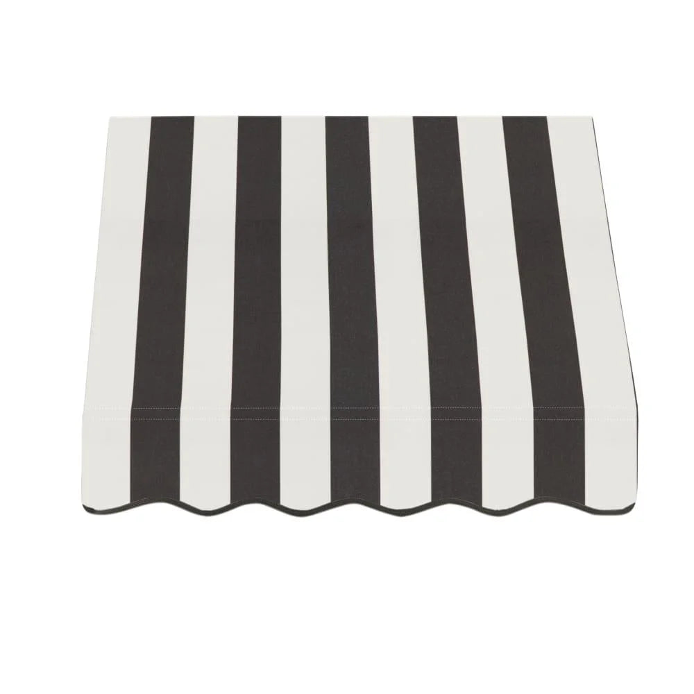 Black/White Stripe Acrylic Fixed Awning A362829