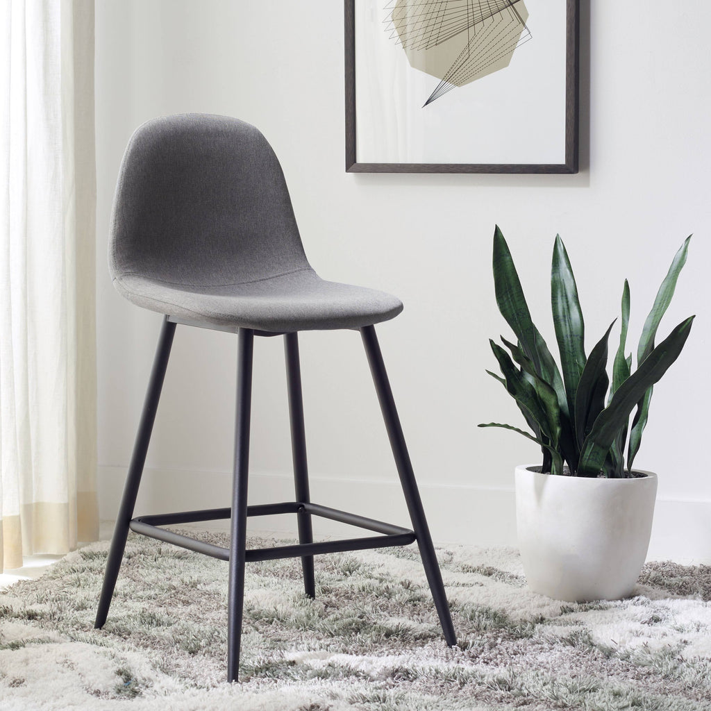 Dark Grey & Natural Counter Stool S753457