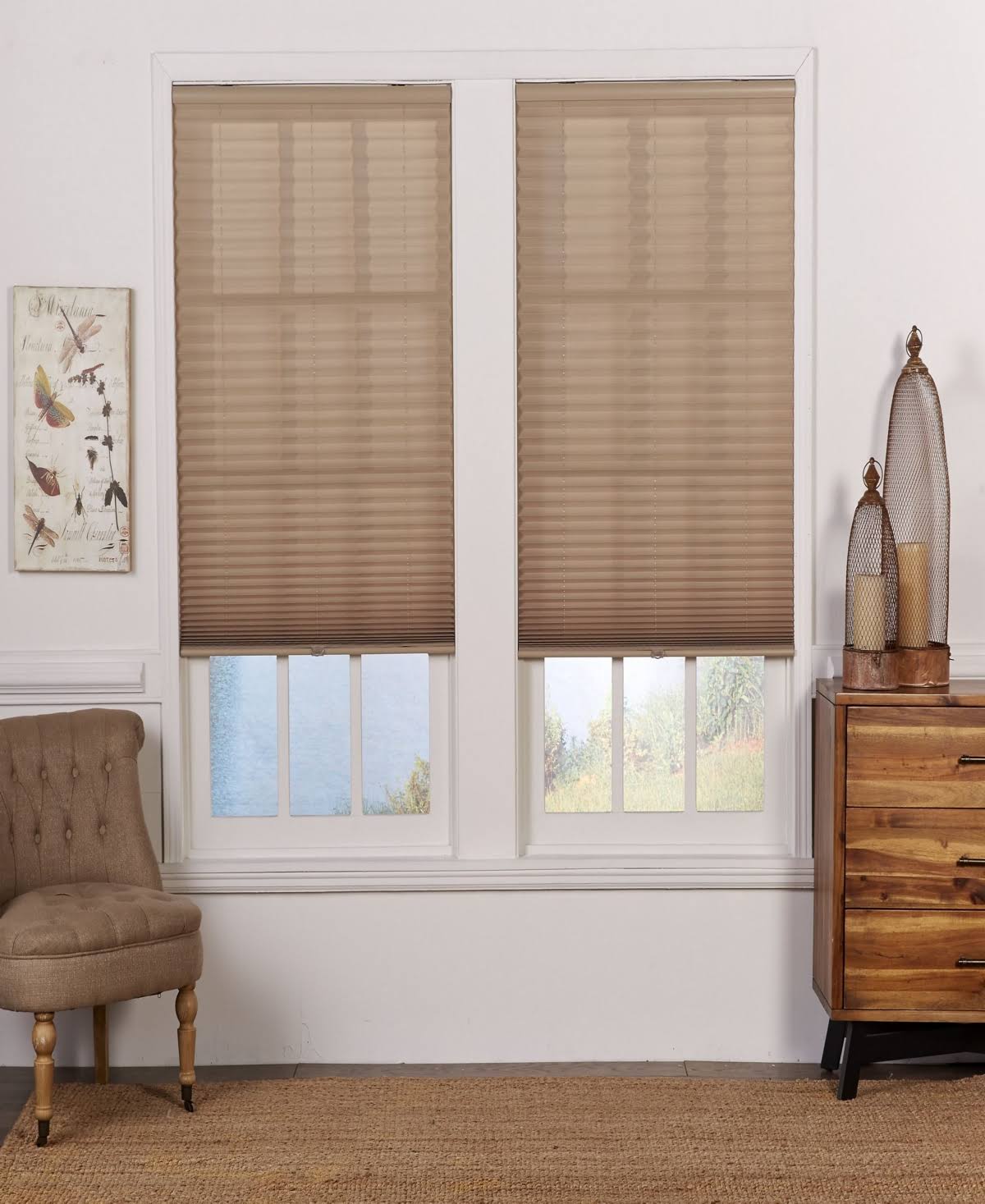 Cordless Light Filtering Pleated Shade 48x72 O5606