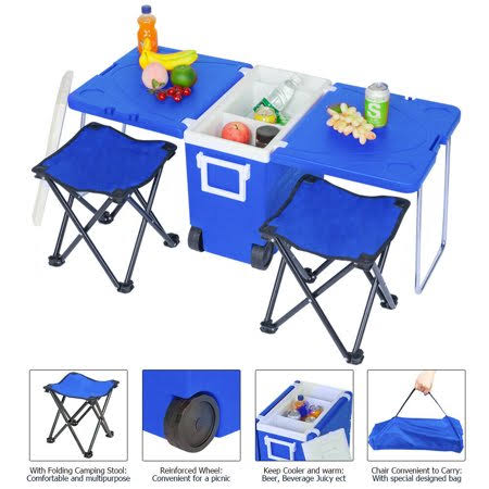 Rolling Cooler with Table and 2 Chairs L17577