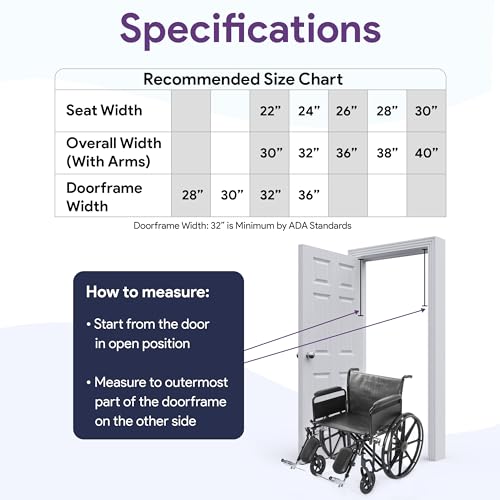 24 Inch Manual Bariatric Wheelchair Foldable Black Removable Full Length Arms Rest Swing Away Footrests 500LB Capacity Adjustable Standard and Hemi Height O322