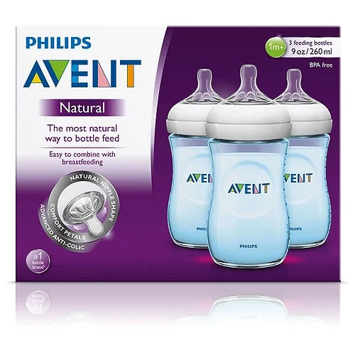 Natural Bottles 9 oz 3-Pack Blue F511