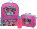 4 Piece Sequin Backpack Set with Lunch Bag, Pink M569