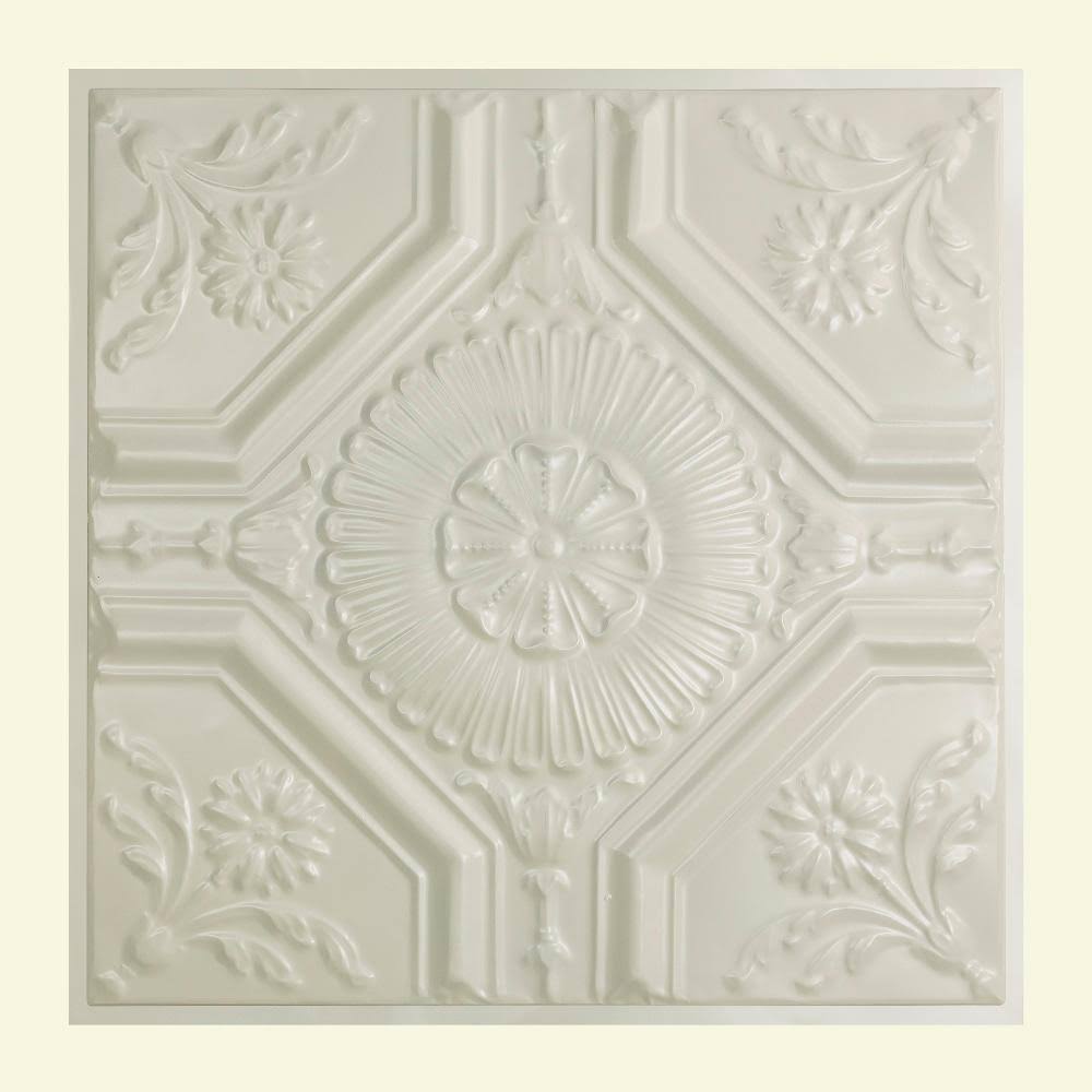 Antique White Lay-In Tin Ceiling Tile L91569