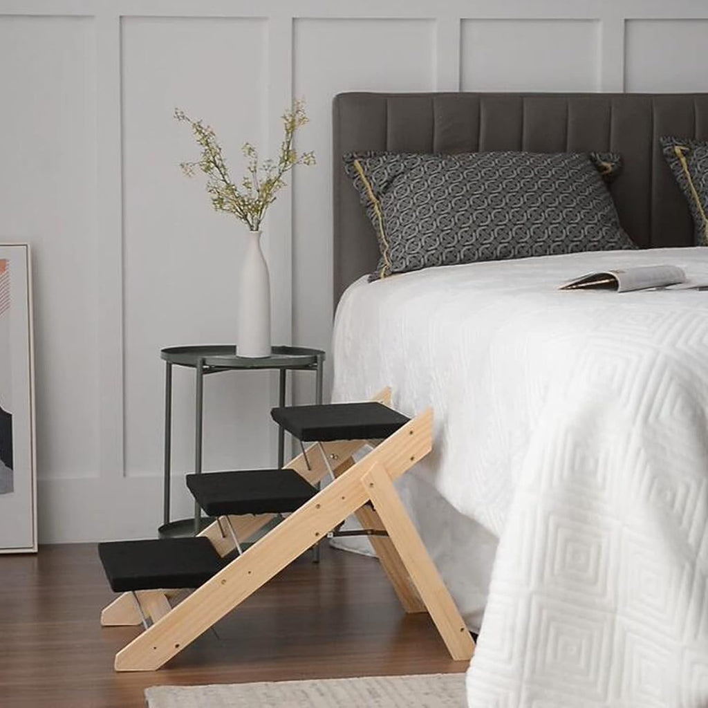 Foldable Wood Pet Stairs and Ramp A488906