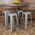 4 Pack 30x22 High Metal Stackable Bar Stool E626