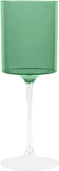 Green 9 oz Plastic Wine Glasses Set of 10 O925