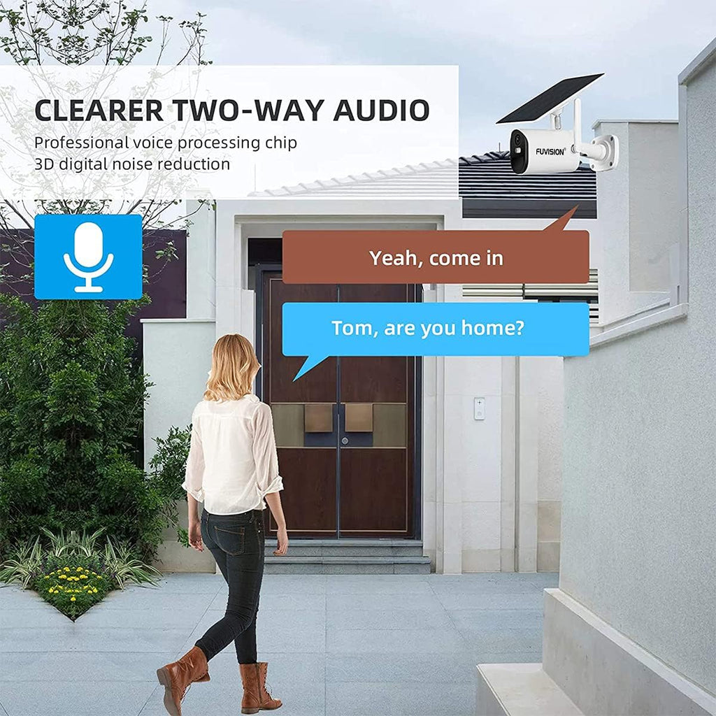 Solar Battery Powered 1080p Wireless Outdoor Camera H115733
