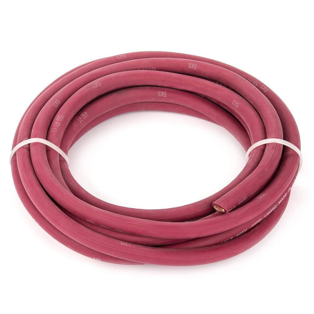 Red 1/0 Gauge Extra Flexible Welding Cable 600 Volt 50 Feet F667