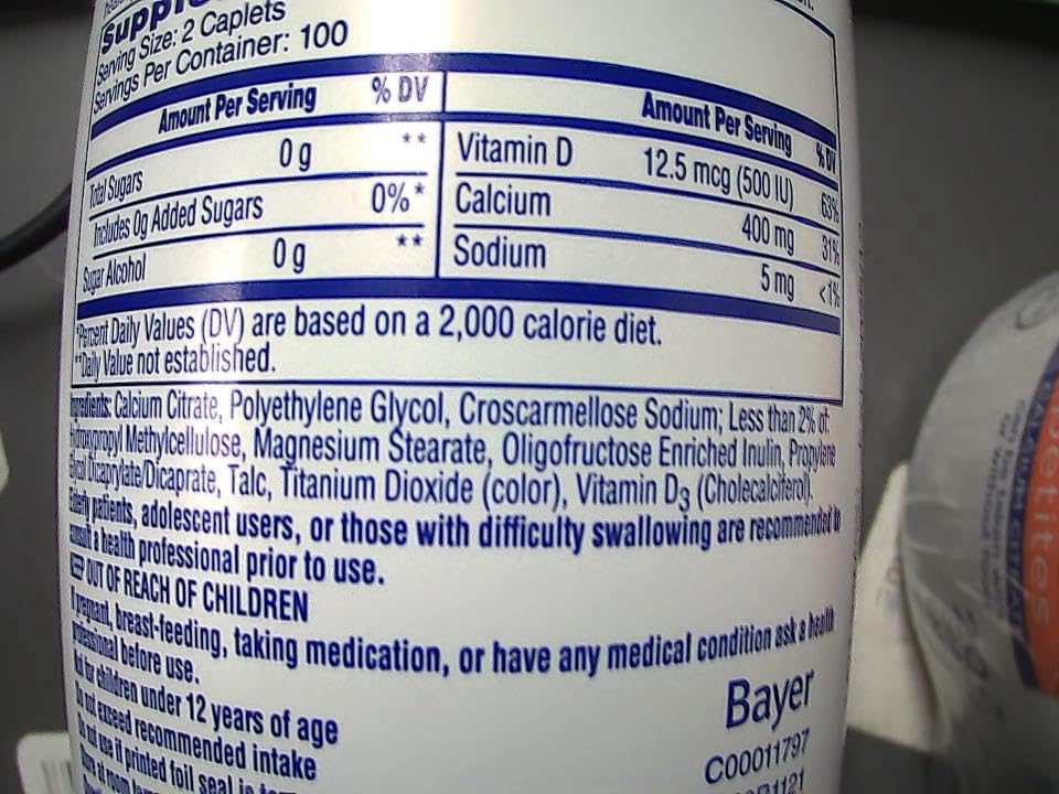 200 Caplets Calcium Citrate with Vitamin D3 (Pack of 3) H141514