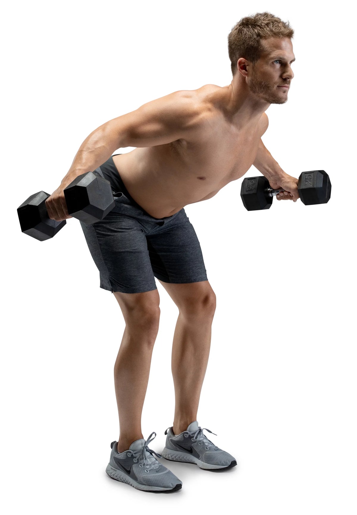 Rubber Hex Dumbbell 45 lbs R638441