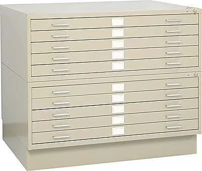 White 5-Drawer Flat File X8158