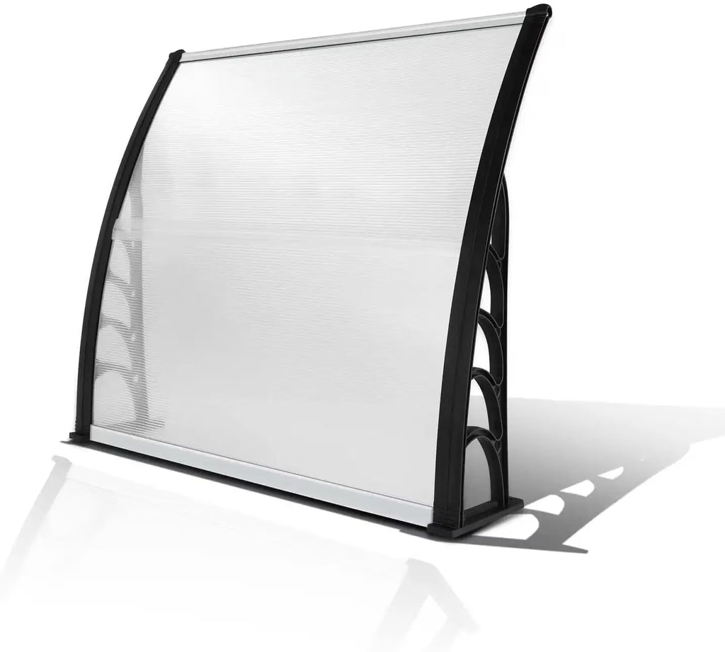 Clear Polycarbonate Door Canopy with Black Bracket X8268