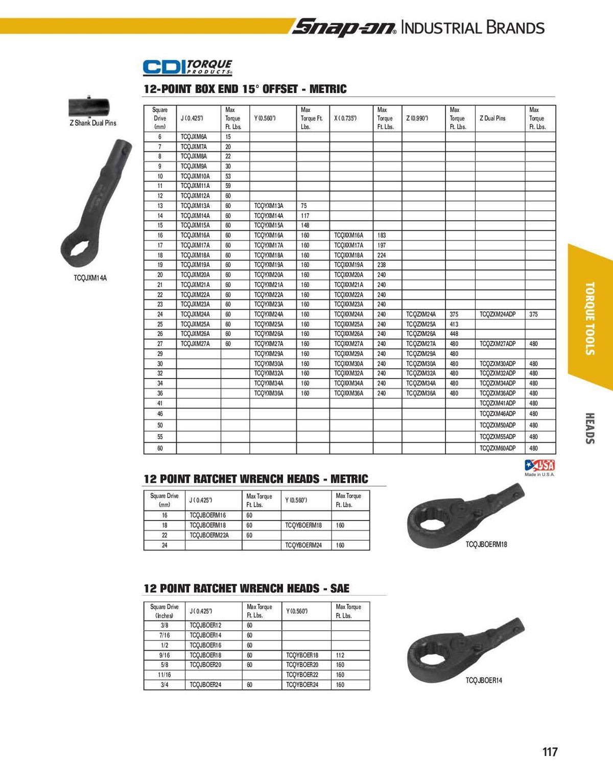55 Millimeter Box End Dual Pin Z Head Torque Wrench H161