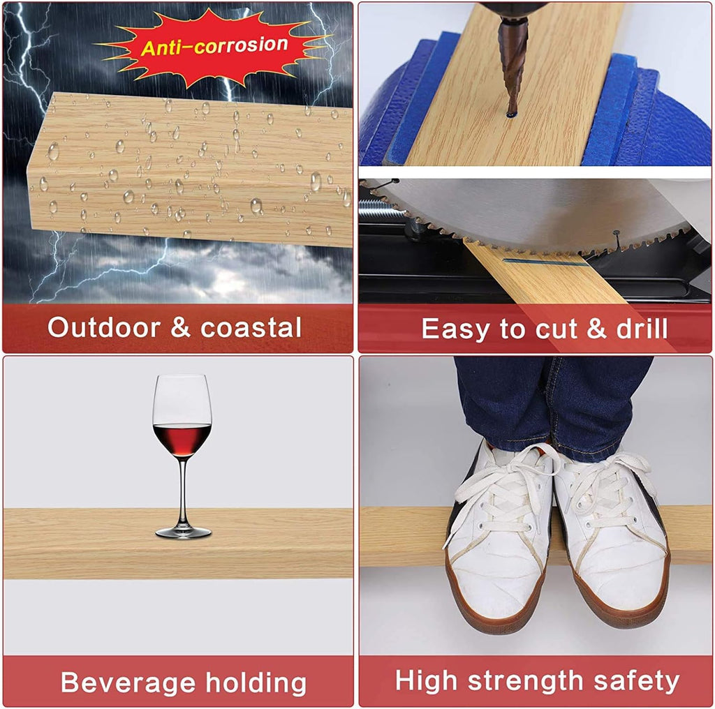 3.3ft Aluminum Cable Railing Handrail with Red Oak Wood Grain Bracket Hardware I510904