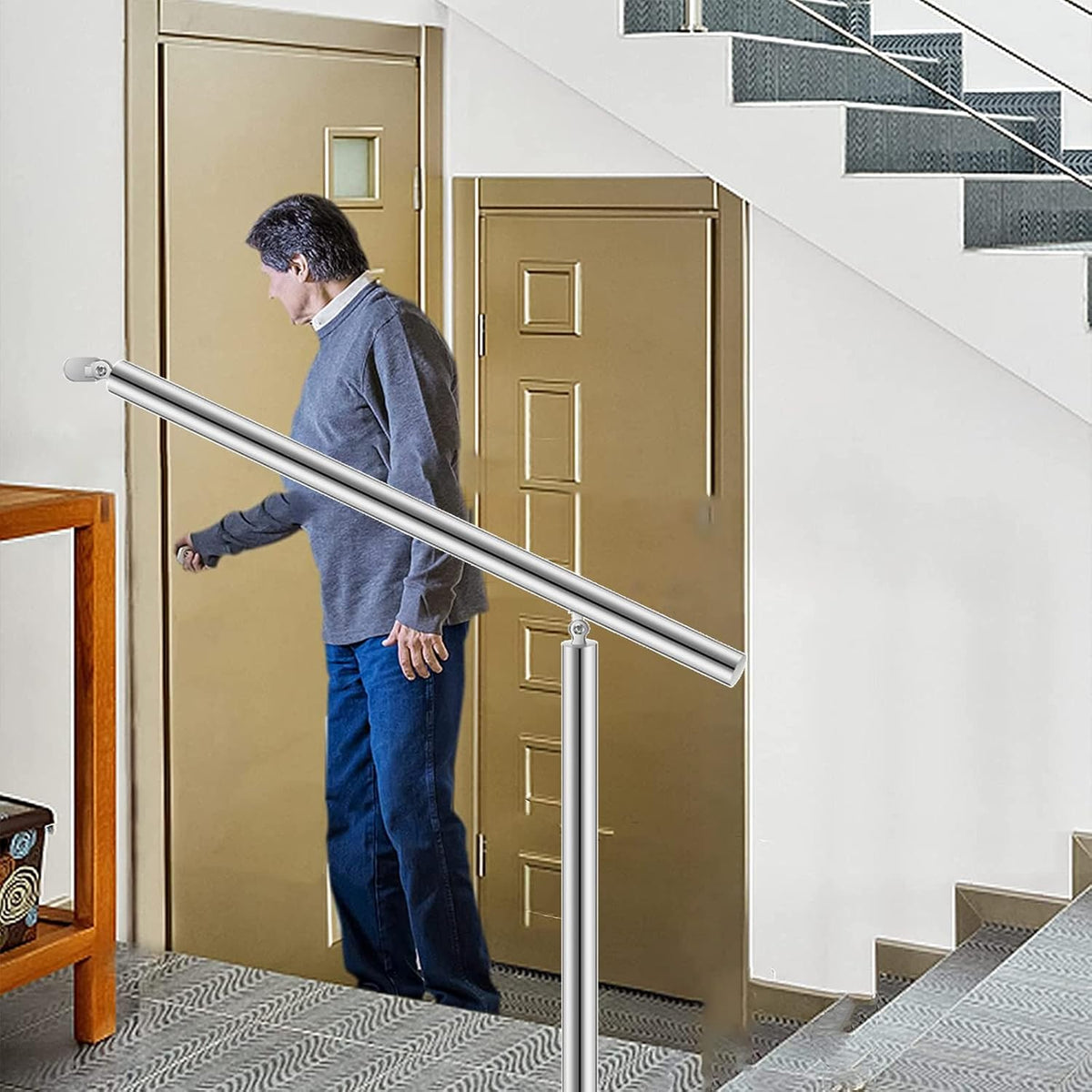 Brushed Stainless Steel Handrail H4873