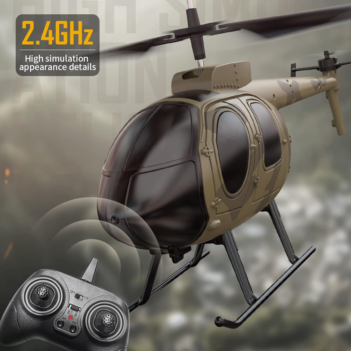 2.4GHz RC Helicopter with 3 Batteries A7546